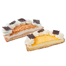 Zwitserse room- of mango kwarkvlaai half